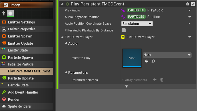 UE4 PlayPersistentFMODEvent